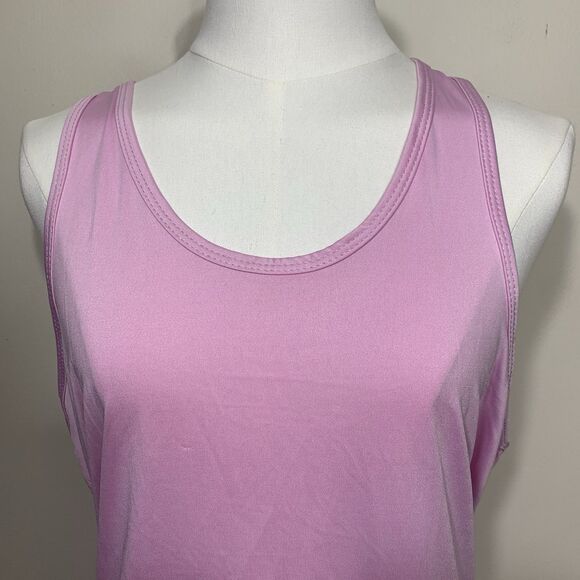 Real Essentials Women’s Pink Tank Top Size XL Stretch Polyester Spandex Activewe - Picture 2 of 5